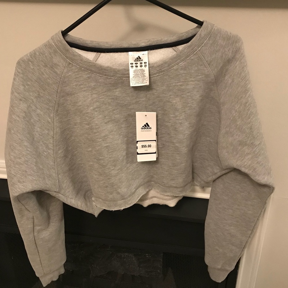 Adidas long sleeve crop top